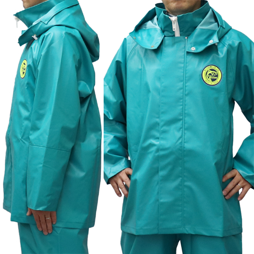 ミツウマ シーハリヤ― エメラルドグリーン 襟付きパーカー