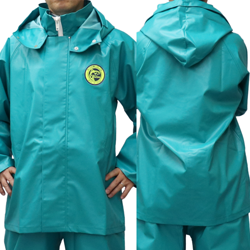 ミツウマ シーハリヤ― エメラルドグリーン 襟付きパーカー