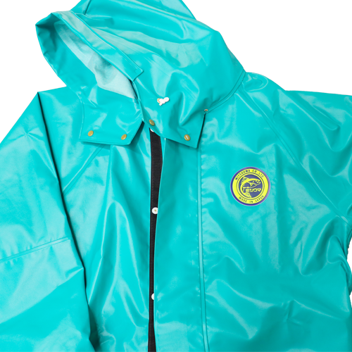 ミツウマ シーハリヤ― エメラルドグリーン 襟付きパーカー