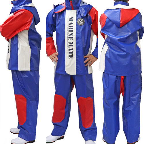 マリンメイト ハイブリッド2 マリンブルー 貼り付けフード 上下セット washirosa限定商品