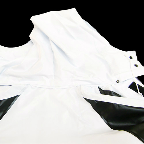 washirosa オリジナルシャチ ホワイト/ブラック 貼り付けフード 上下セット