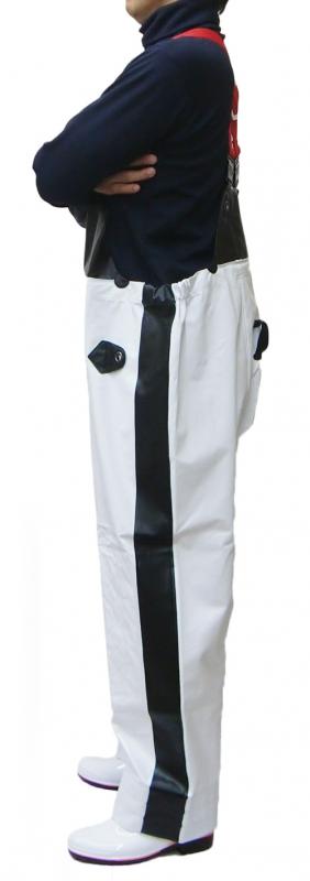 輪島港 オリジナル ワシロサシャチ ホワイト/ブラック 胸付ズボン