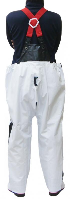 輪島港 オリジナル ワシロサシャチ ホワイト/ブラック 胸付ズボン
