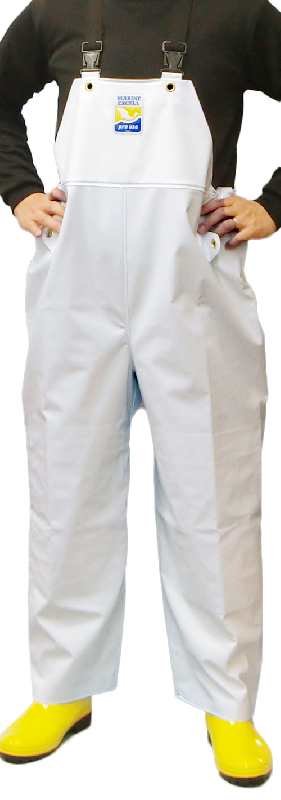 水産合羽 漁師 マリンエクセル 胸付ズボン ホワイト