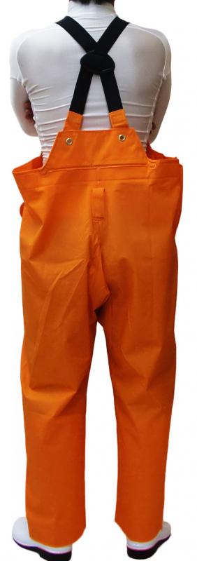 軽い 水産合羽 ワンダーバイキング オレンジ サロペット 胸付ズボン 
