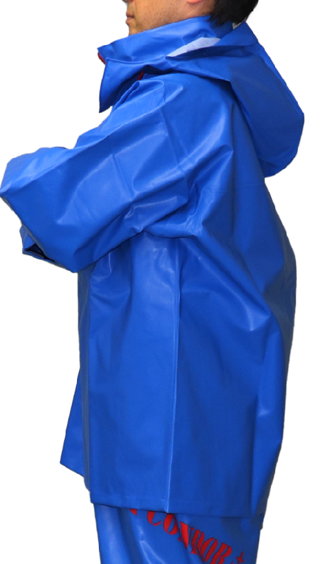 水産合羽 ラグライト ウレタン素材 ブルー ジャンパー