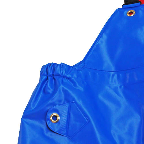 水産合羽 ラグライト ウレタン素材 ブルー 胸付ズボン