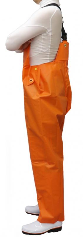 水産合羽 漁師 マリンエクセル 胸付ズボン オレンジ