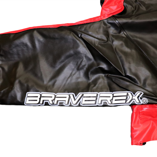 新素材合羽 0.45mm ブレイブレックス BR-701 ブラック/レッド ジャンパー